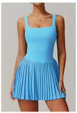 Women Pocket Pleated Sports Jumpsuit