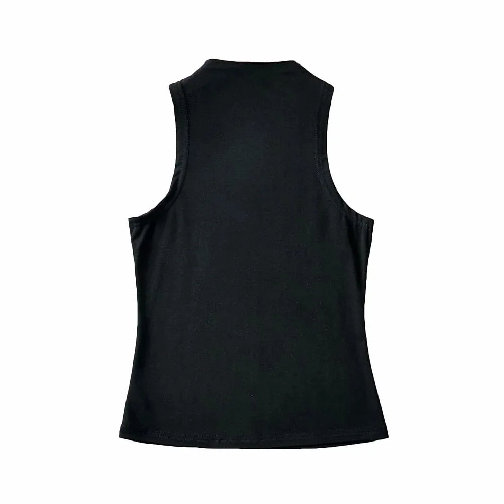 Solid Color Sleeveless Crop Tank Top