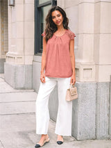 Bella Lace Oversized White Blouse