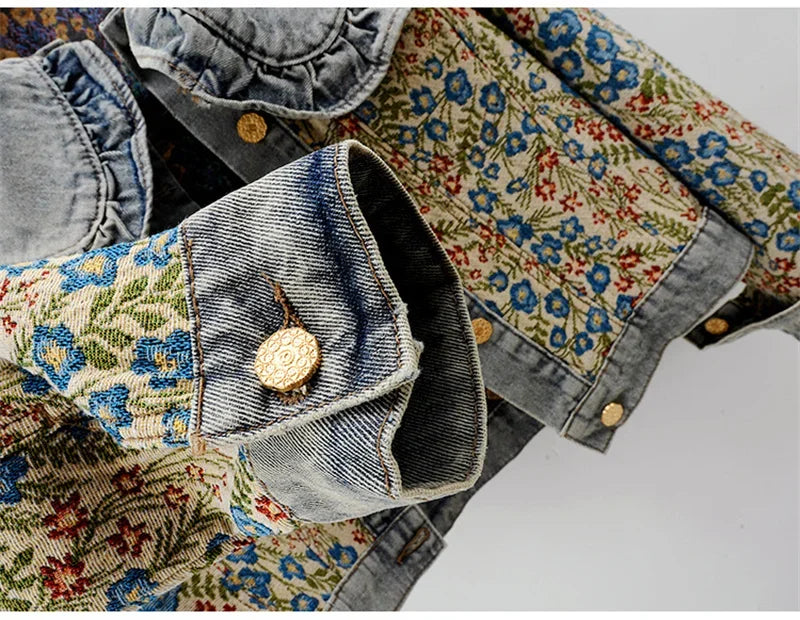 Women’s Luxury Pearl Bridal Denim Jacket
