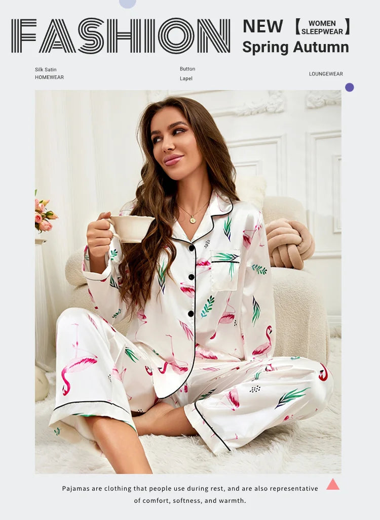 Women's Satin Pajama Set
