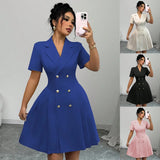 Women's Double Breasted Midi Dress