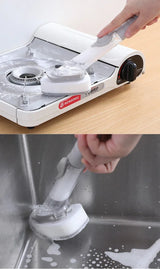 2-in-1 Kitchen Cleaning Brush with Sponge Dispenser