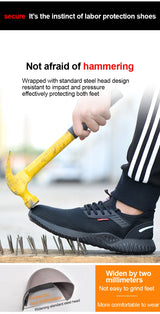 Men Indestructible Steel Toe Sneakers