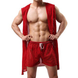 Men’s Mesh Sleeveless Bathrobe