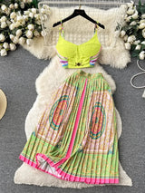 Women's Crop Top & Skirt Set