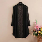 Women Ice Silk Mesh Knit Cardigan 5XL