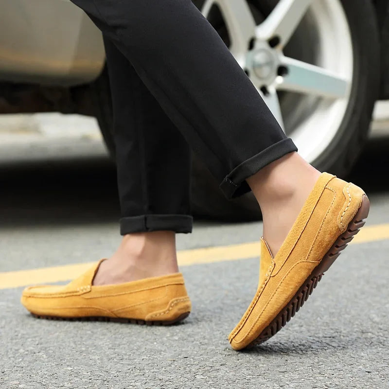 Men’s 2025 Luxury Suede Boat Loafers