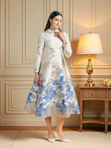 Women's Jacquard Evening Dress