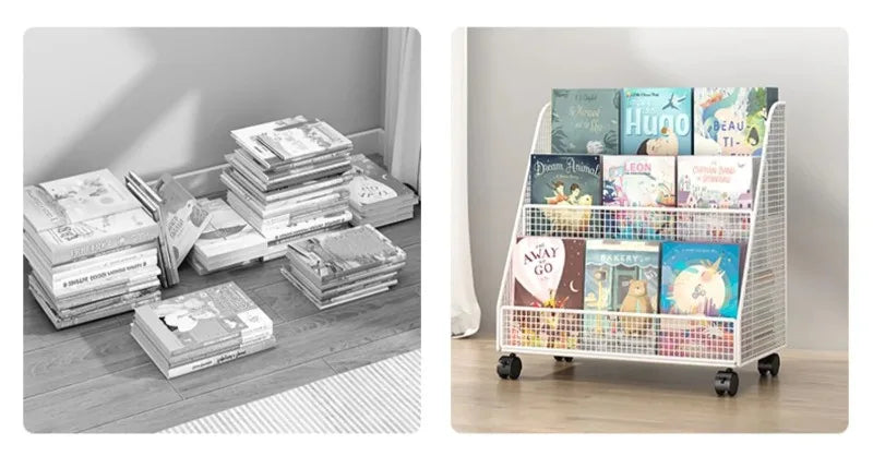 Kids Bookshelf Desk Organizer