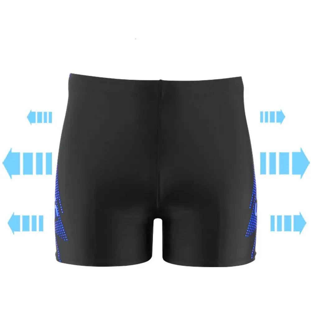 Men's Plus Size Printed Swim Trunks