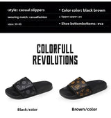 Men Genuine Leather Summer Sandals Slippers