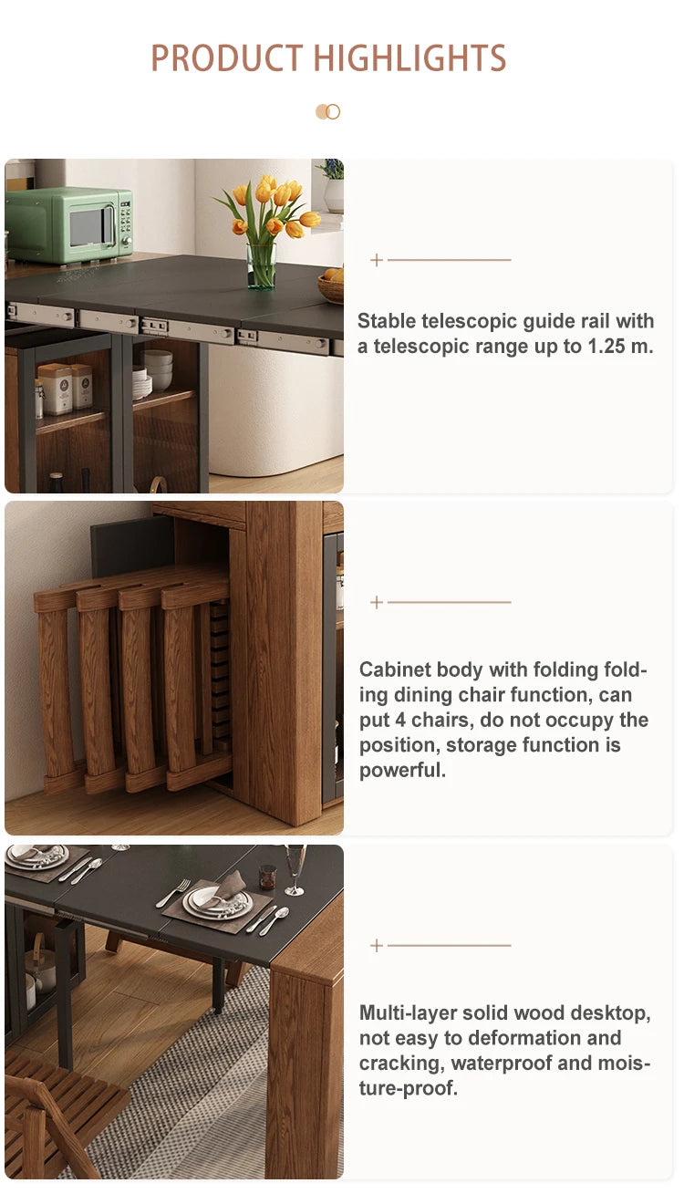 Folding Extendable Dining Table