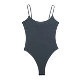 MUJER Sleeveless Backless Women's Bodysuit – Sexy Tight Bodycon Summer Top