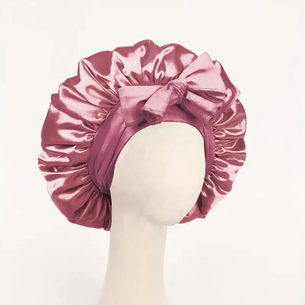 Adjustable Silk Satin Bonnet for Sleeping – Hair Protection