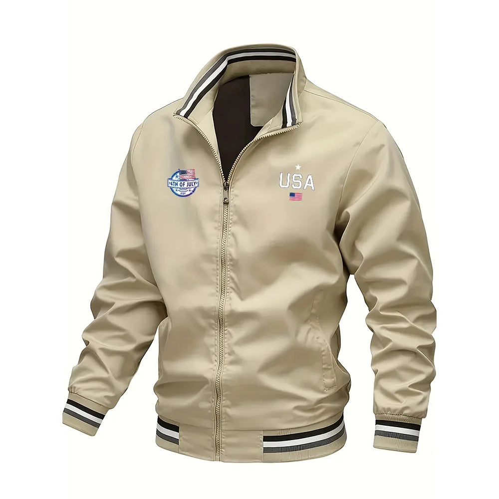 Men’s USA Graphic Varsity Jacket