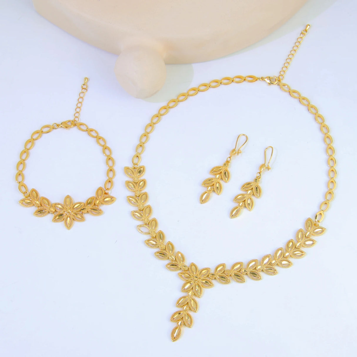 Dubai 21K Gold Plated Bridal Jewelry Set