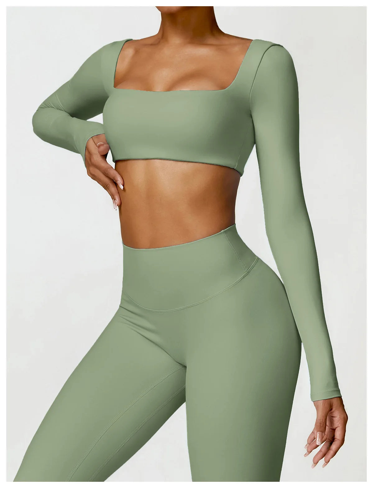 Women's Long Sleeve Yoga Shirt – Gym Push-Up Fitness Top