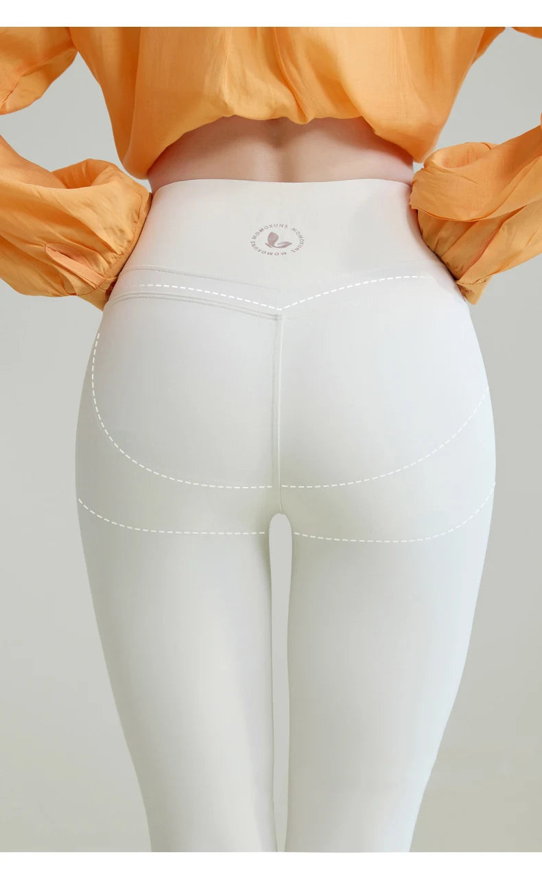 Women High Waist Push Up Sharkskin Leggings