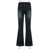 FlareRush™ – 90s Low Waist Cargo Pants (Vintage Y2K, Korean Flare)