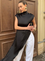 Midnight Luxe Satin Maxi Dress