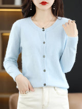 Women's Mink Cashmere Knit Cardigan