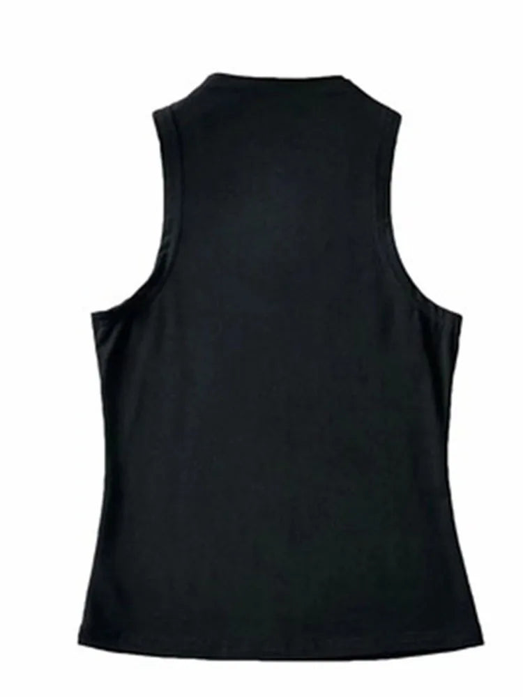 Solid Color Sleeveless Crop Tank Top