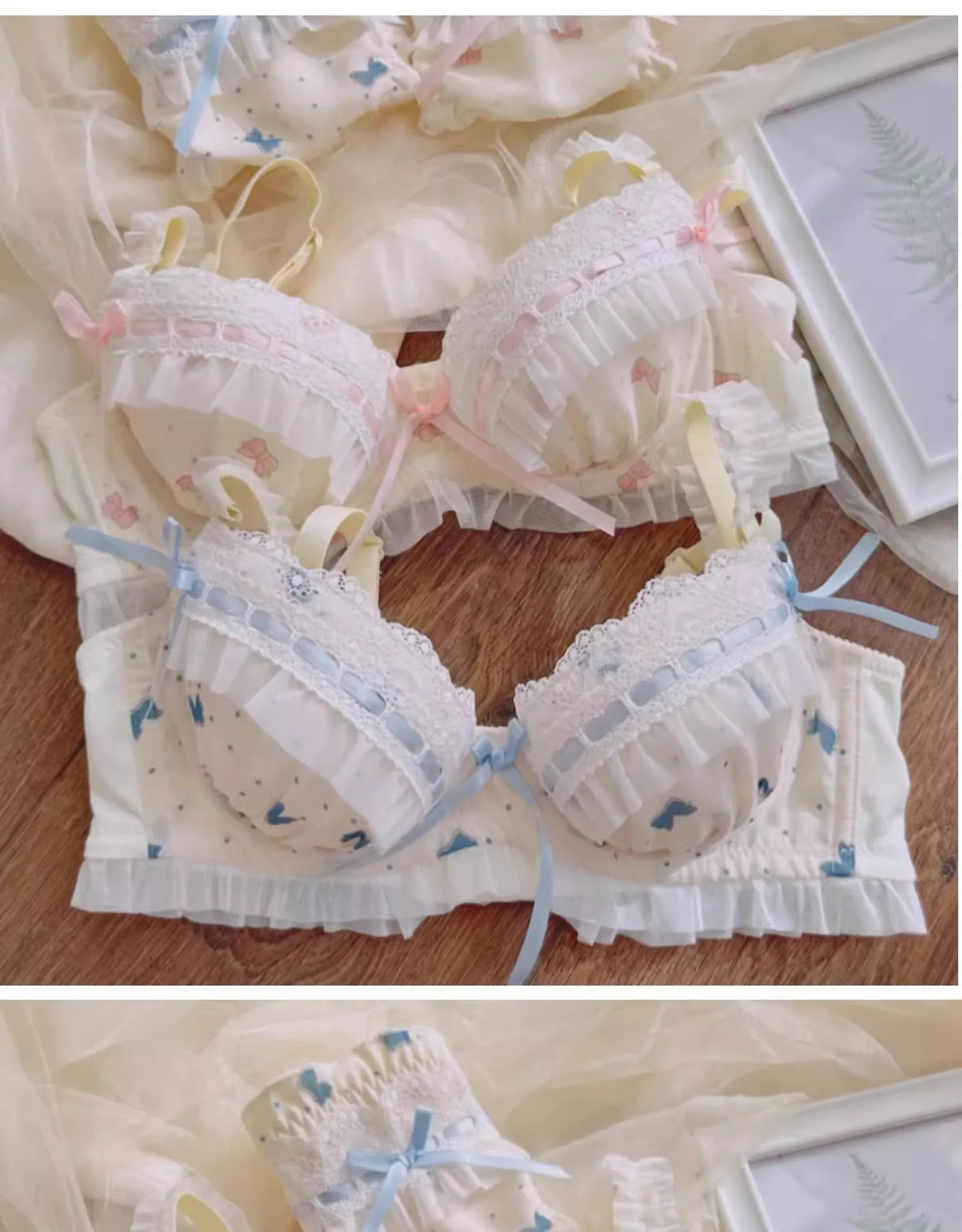 Women Lolita Push Up Bra Set