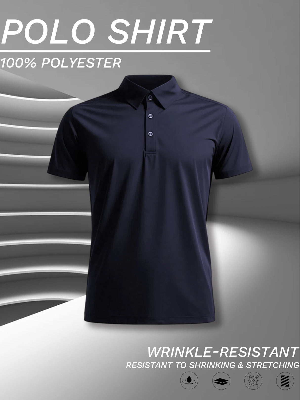 Men Casual Polyester Polo Shirts