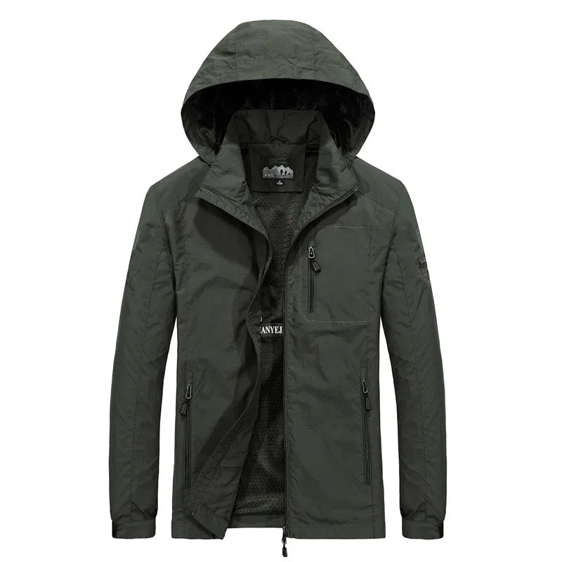 Men’s Waterproof Hooded Windbreaker