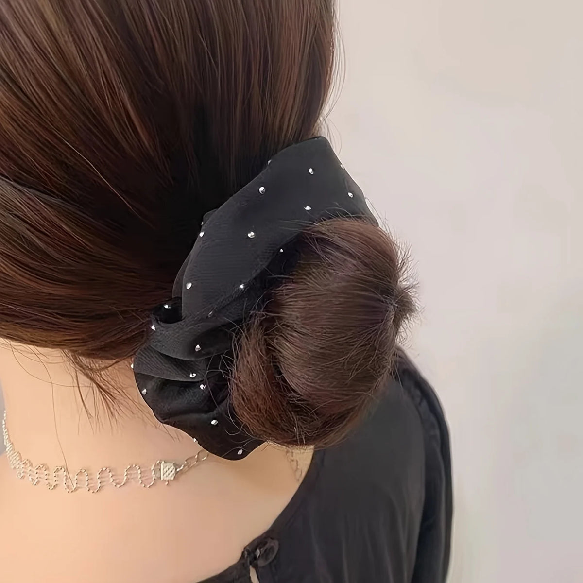 Rhinestone Satin Scrunchies