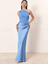 Luxe One-Shoulder Satin Gown