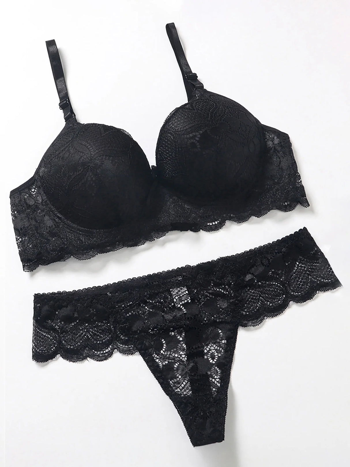 Women Floral Lace Garter Set