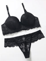 Women Floral Lace Garter Set