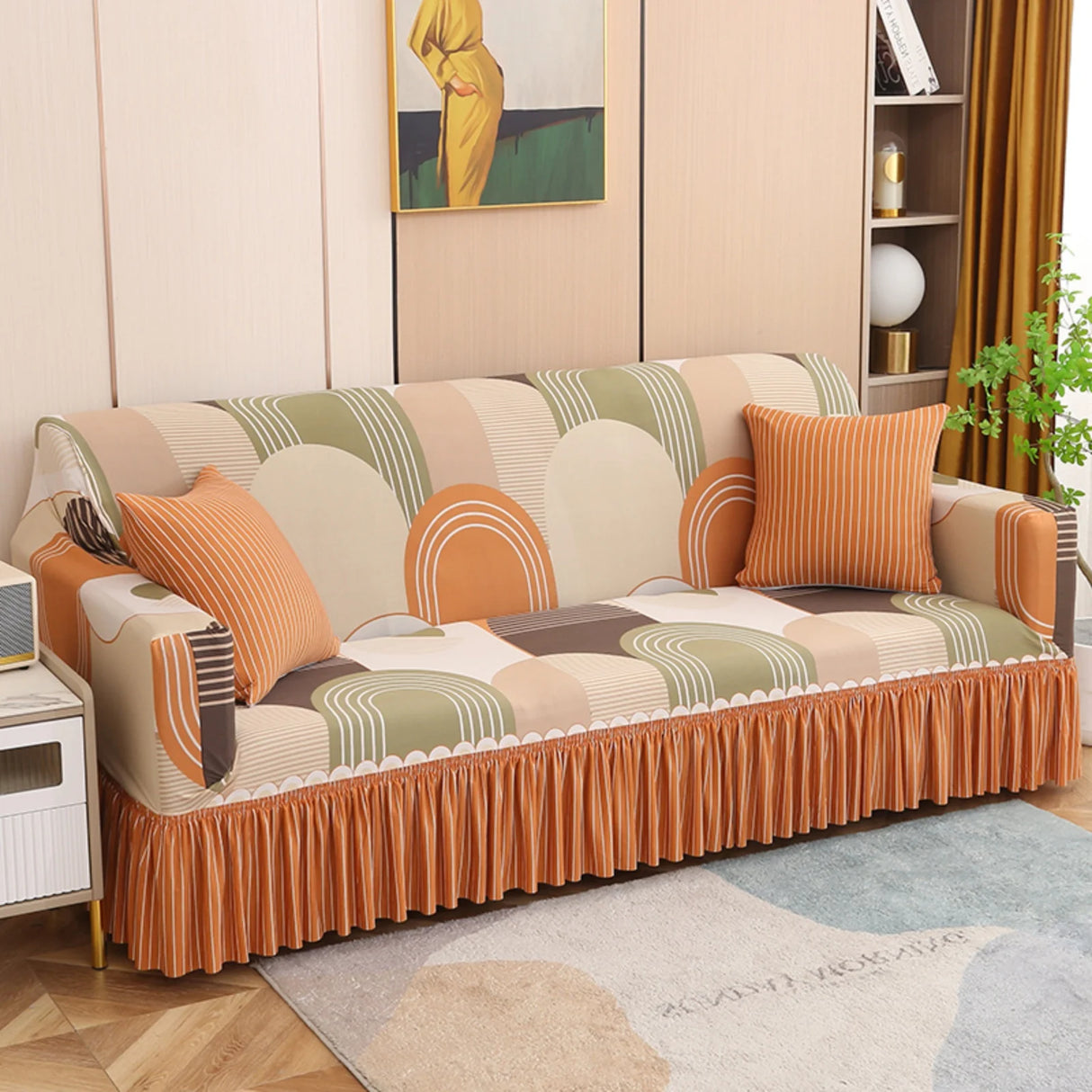 Romantic Ruffled Sofa Cover