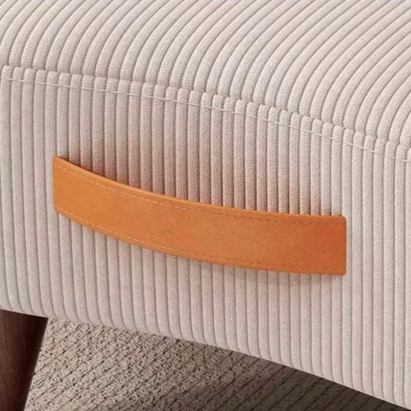 Wooden Fabric Footstool
