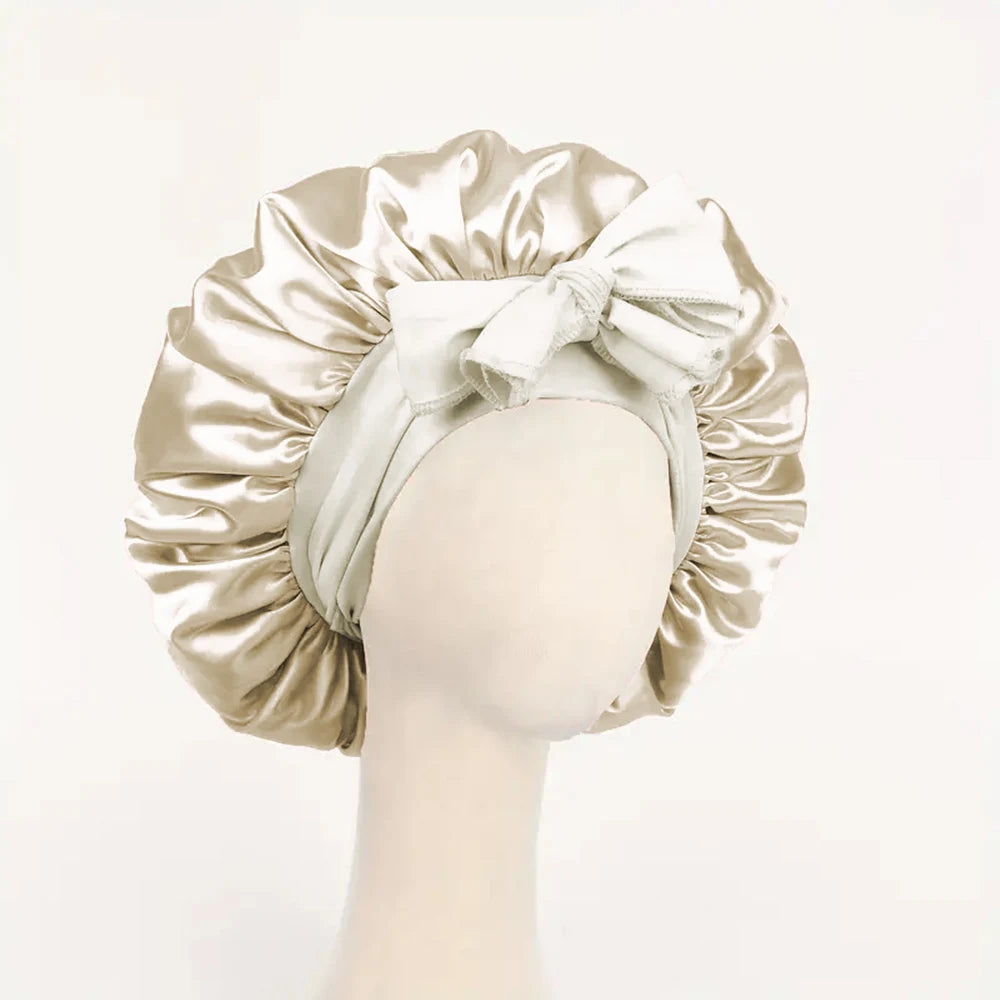 Adjustable Silk Satin Bonnet for Sleeping – Hair Protection