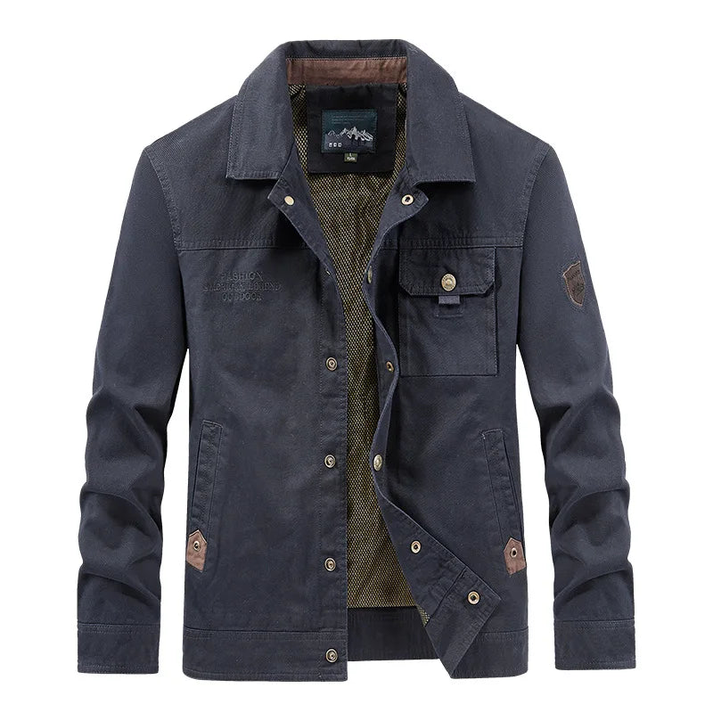 Men's Plus Size Outdoor Jacket – Slim Fit Cargo Coat
