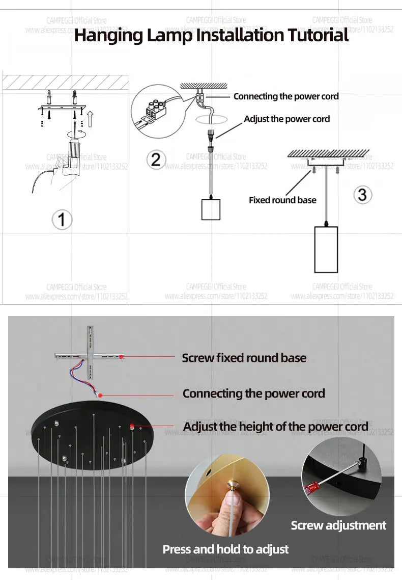 Modern LED Chandelier Pendant Lamp