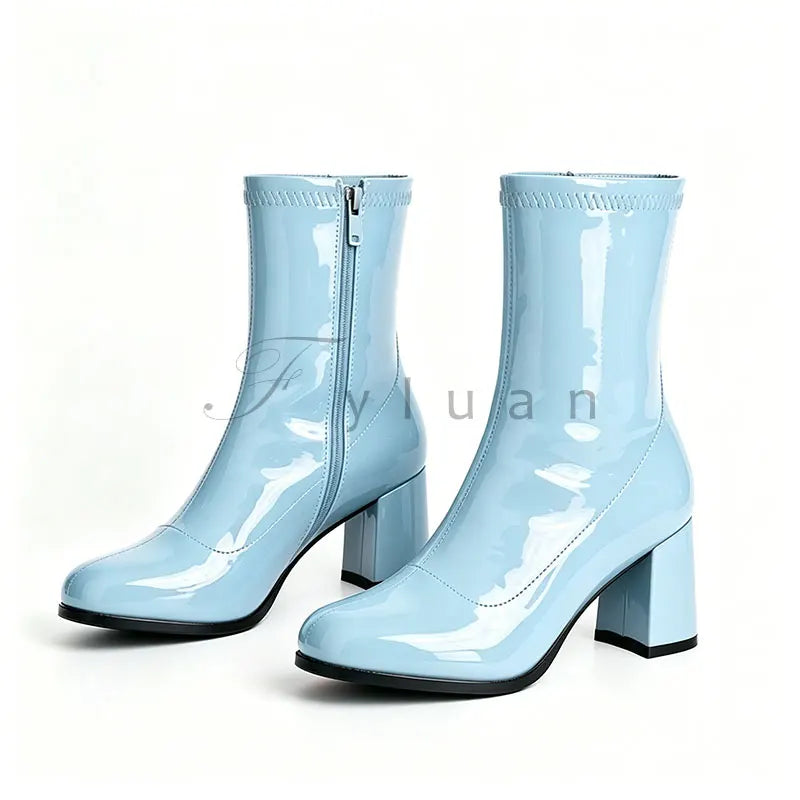 Classic Block Heel Ankle Boots