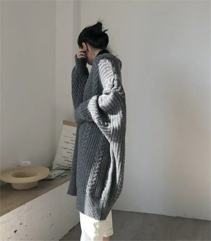 Women Hollow V-Neck Knit Cardigan