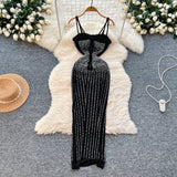 Women's Strapless Beaded Evening Dress