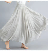 Women Linen Maxi Skirt