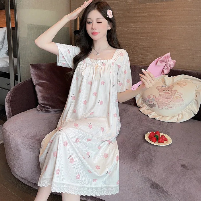Women 5XL Cotton Sleep Dress