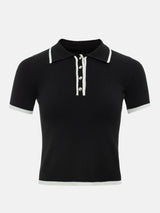 Women's Slim Contrast Knit Pullover