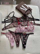 French Lace Push Up Bra Set