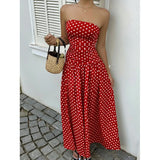 Women's Polka Dot Maxi Dress