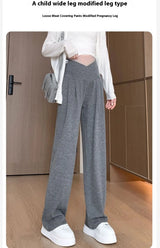 Wide-Leg Low-Waist Maternity Pants