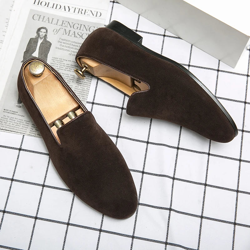 Men’s Suede Driving Mules
