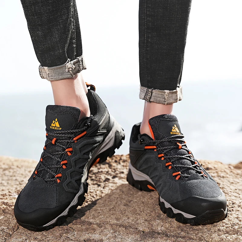 Men Leather Outdoor Trekking Shoes